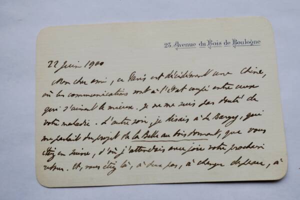 Paul hervieu carte autographe manuscrite & signée
