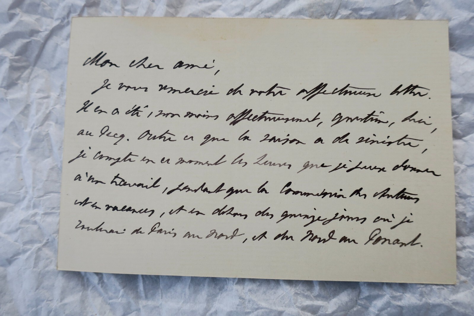 PAUL HERVIEU lettres & cartes autographes manuscrites & signées – Image 8