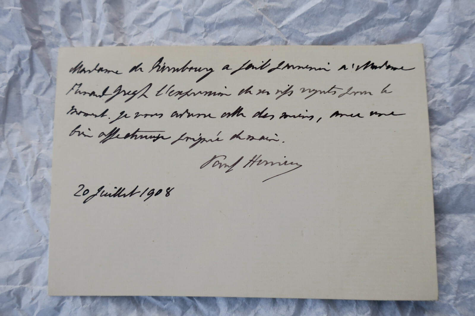 PAUL HERVIEU lettres & cartes autographes manuscrites & signées – Image 9
