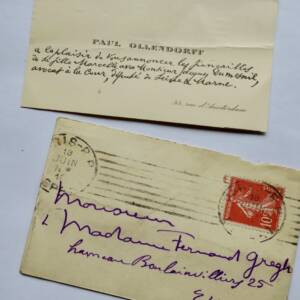 Paul Ollendorff carte lettre autographe manuscrite & signée