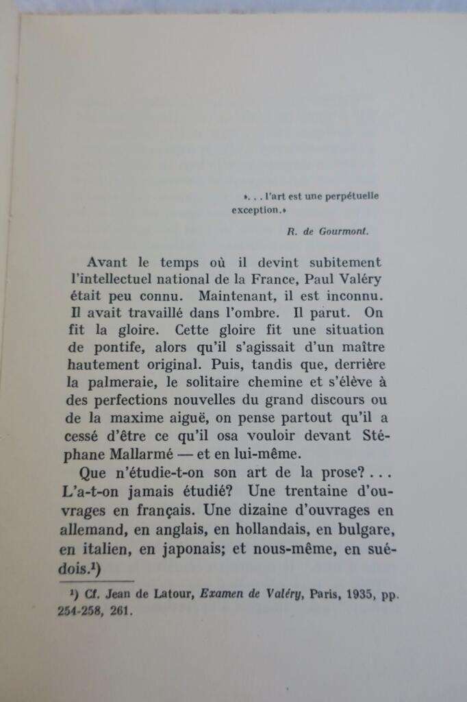 Paul Valery's Prose Art Explored