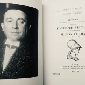 Paulhan (Jean). Speeches Delivered At The Public Session 1964