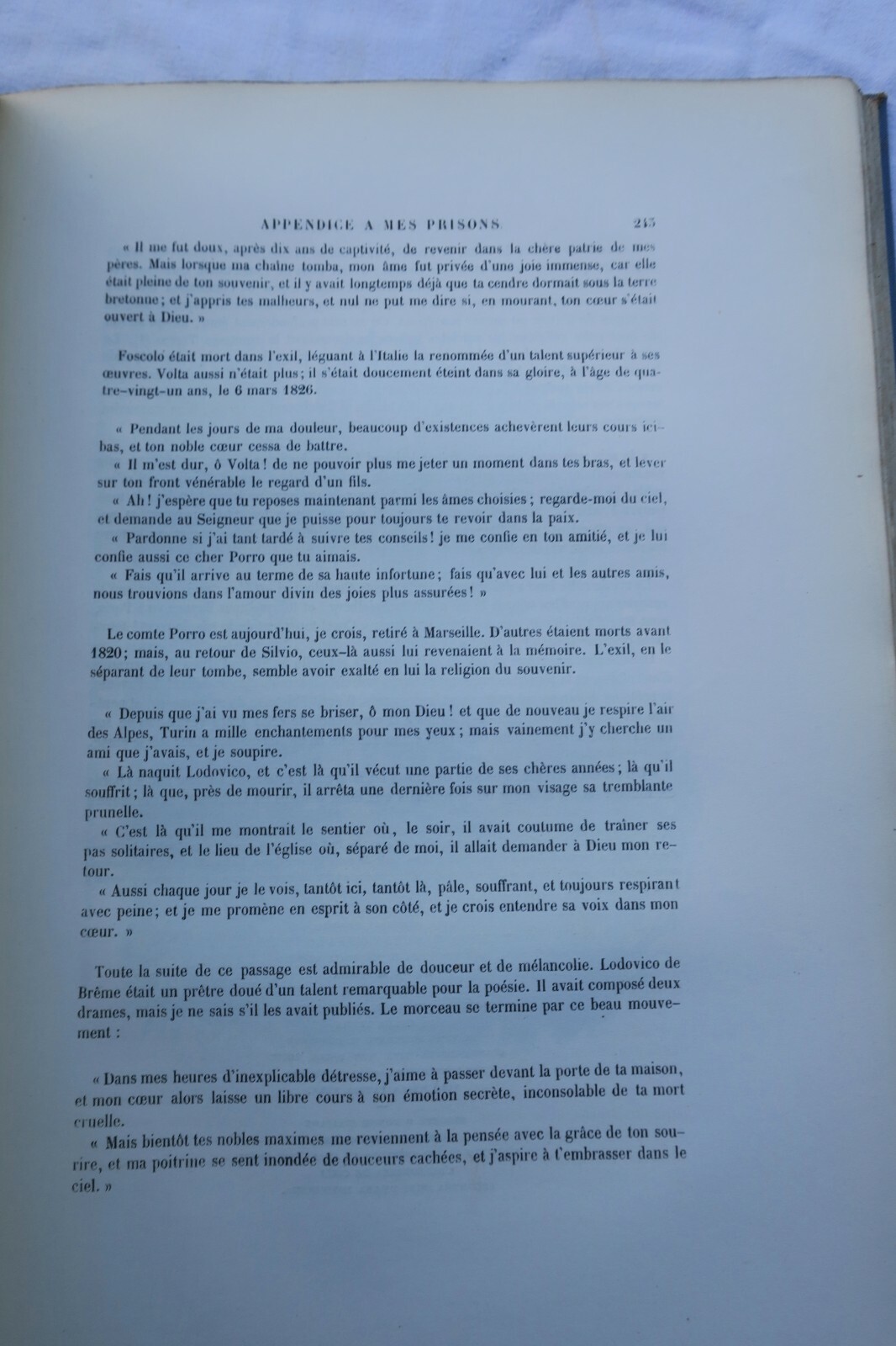 Pellico Mes prisons. Suivies du discours sur les devoirs des hommes EO 1843 - Image 5
