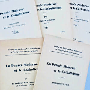 pensée moderne et le catholicisme cours de philosophie religieuse