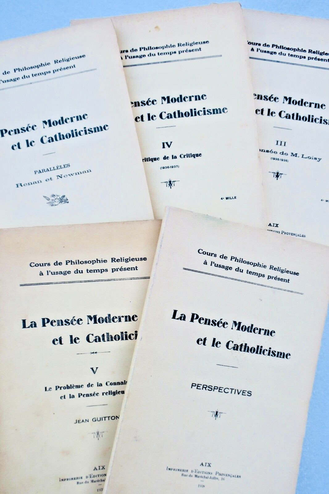 pensée moderne et le catholicisme cours de philosophie religieuse