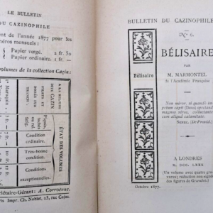 PÉRIODE INITIALE DU PETIT FORMAT A VIGNETTES ET FIGURES COLLECTION CAZIN