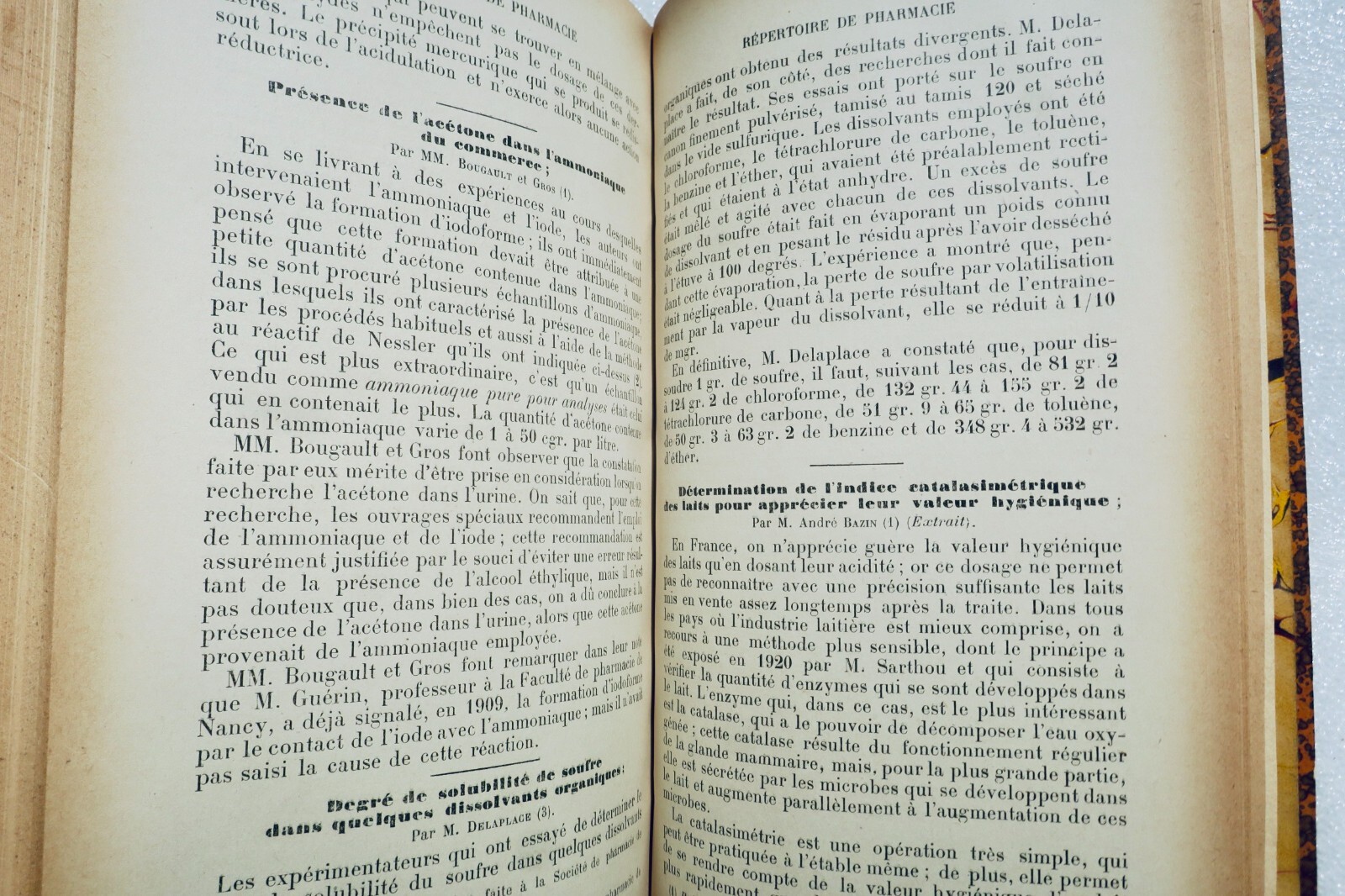 薬学アーカイブとジャーナルの合本<span class="lla-card-orig-wrap"><span class="lla-card-orig">❦ pharmacie Répertoire de Pharmacie Archives de Pharmacie & Journal de Chimie 1922</span></span> - La Librairie Antique