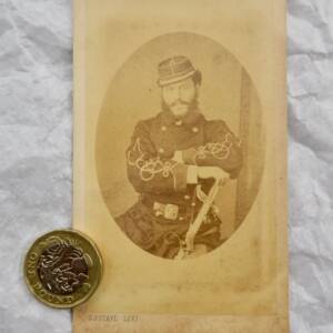 Photo ancienne officier français 106 x 62 mm.