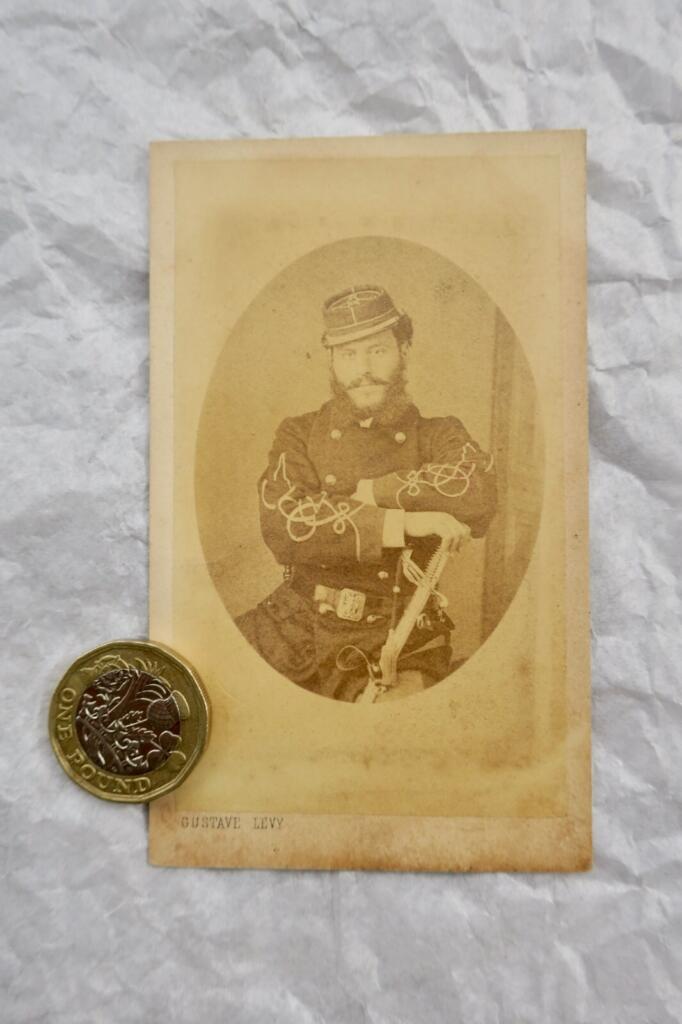 Vintage French Officer Portrait Photograph