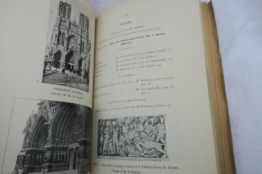 French Photography Societies Directory 1900