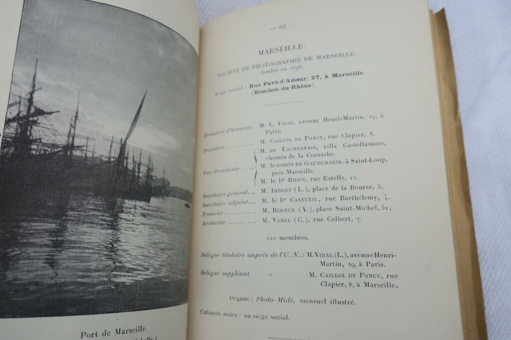 French Photography Societies Directory 1900