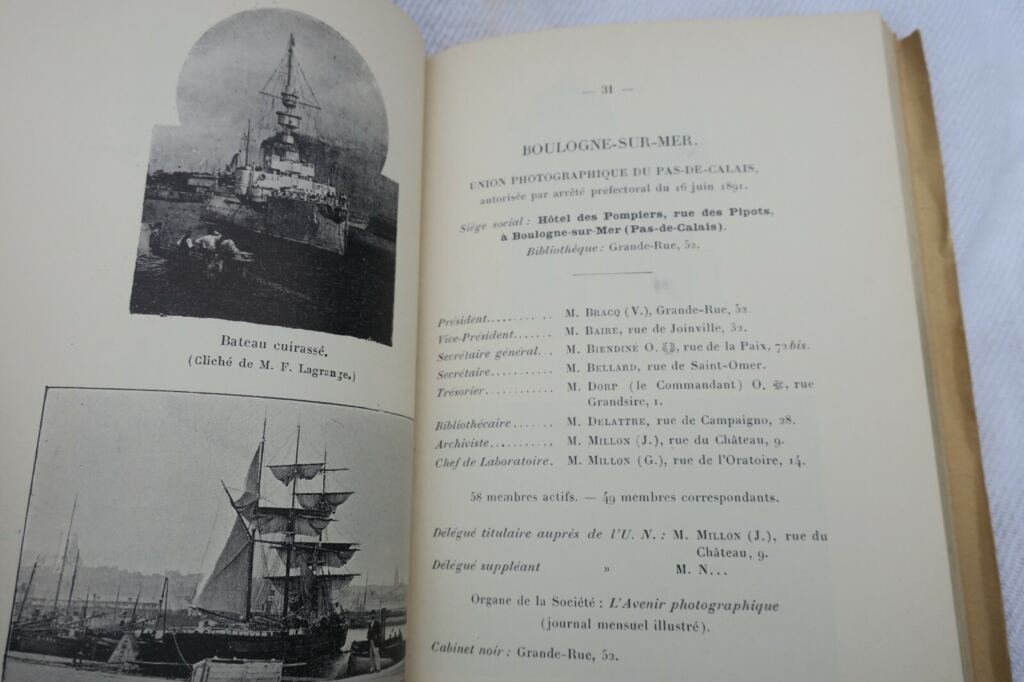 French Photography Societies Directory 1900