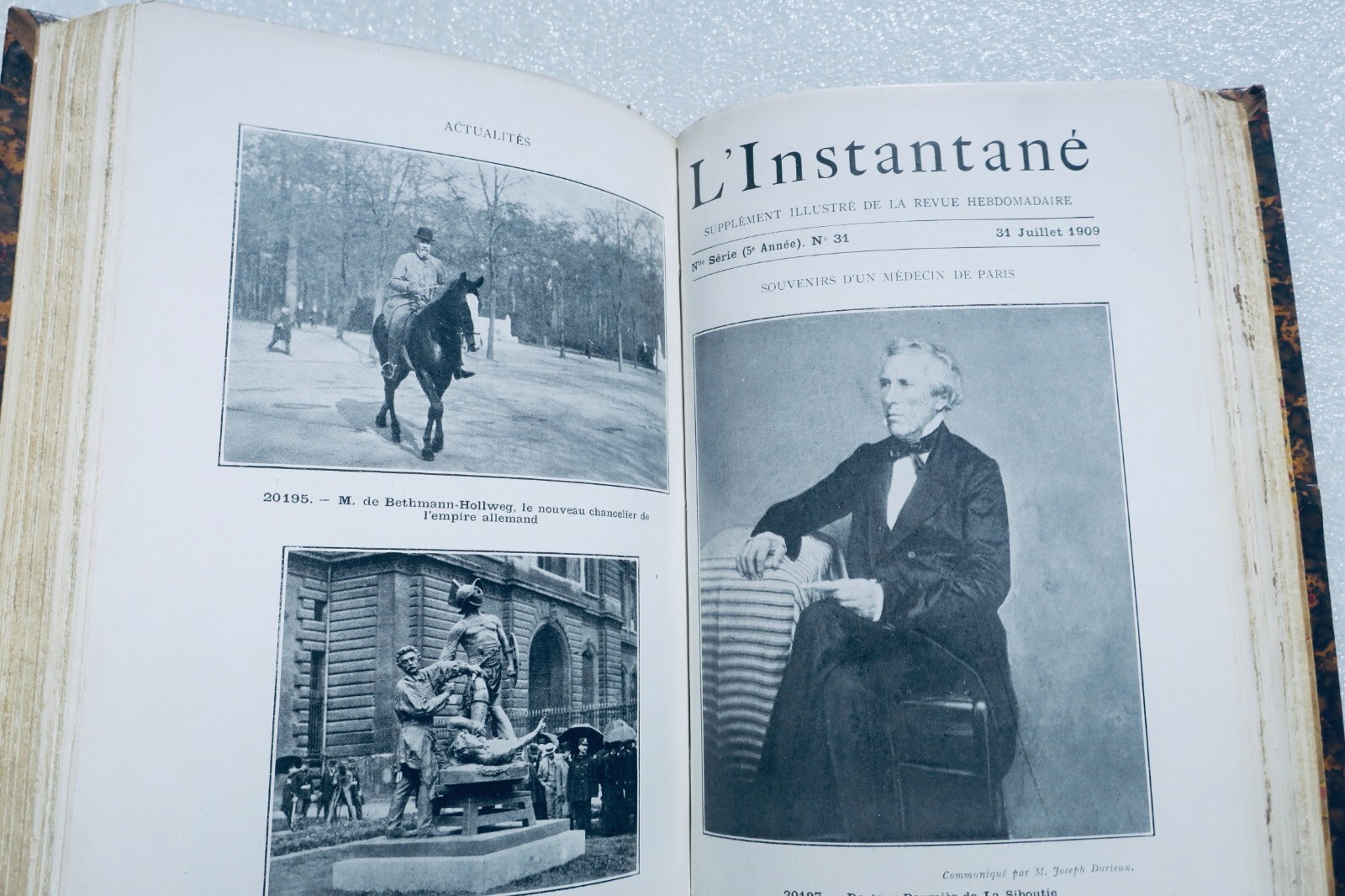 PHOTO L'Instantané, 1909 Supplément Illustré de la Revue Hebdomadaire - Image 5