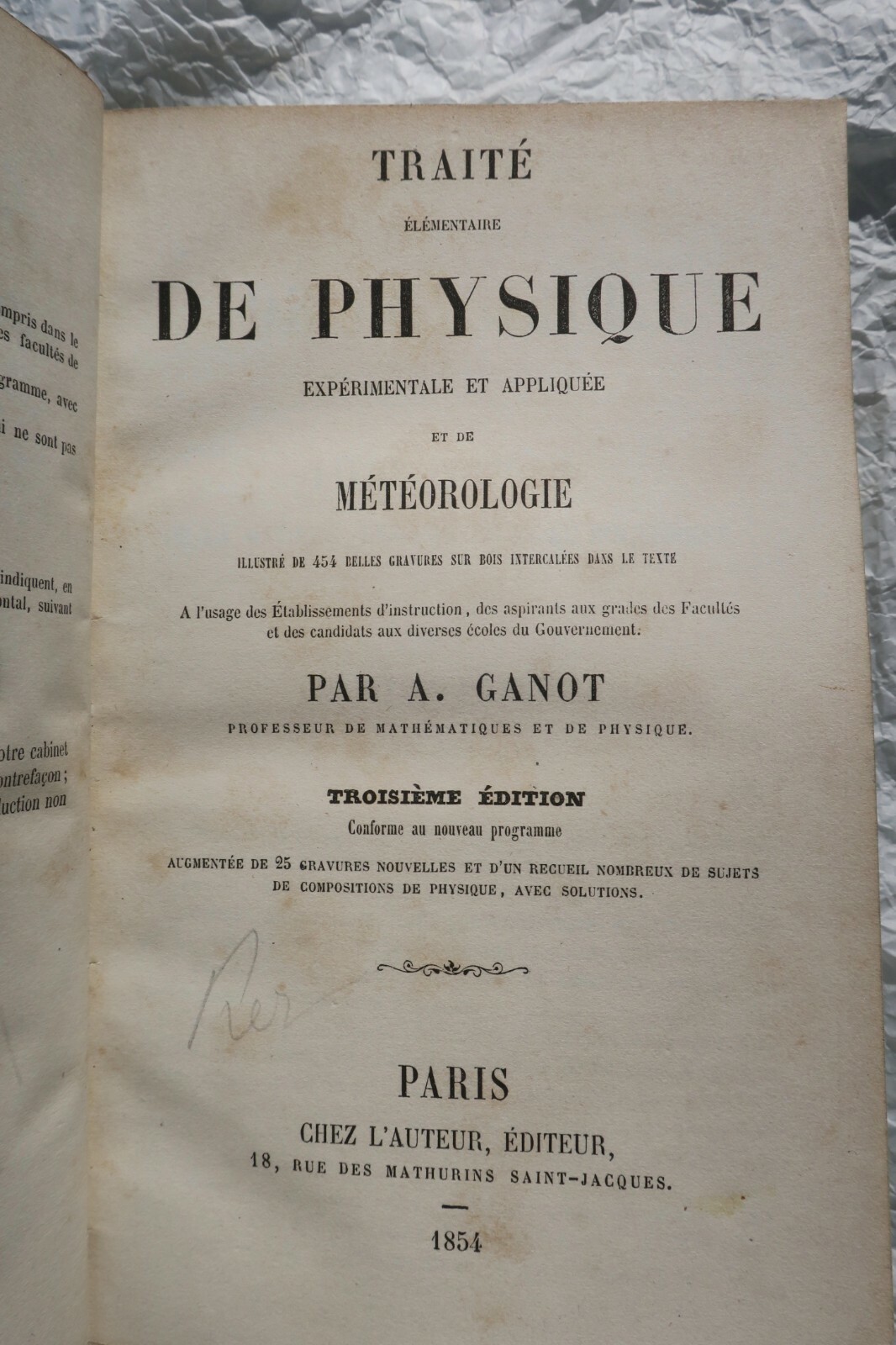 Physique TRAITE ELEMENTAIRE DE PHYSIQUE EXPERIMENTALE ET APPLIQUEE ET DE METEORO – Image 4