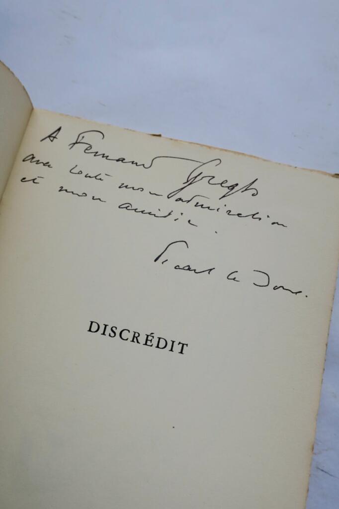 Discrédit: Gedichtsammlung mit Widmung
