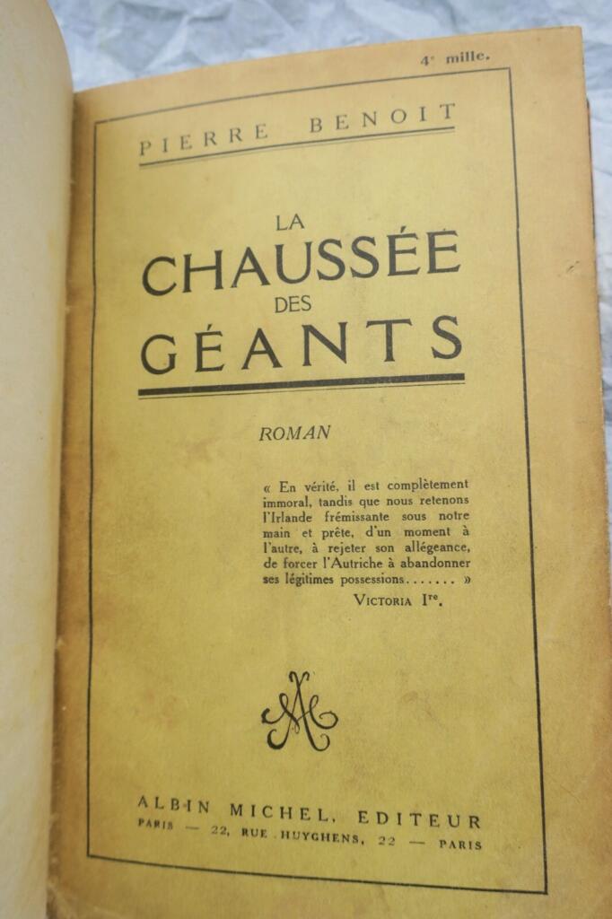 Pierre BENOIT « La Chaussée des géants »