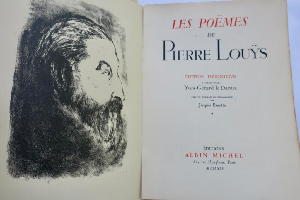 Pierre Louÿs Les poëmes de Pierre Louÿs 1887-1924 LE DANTEC