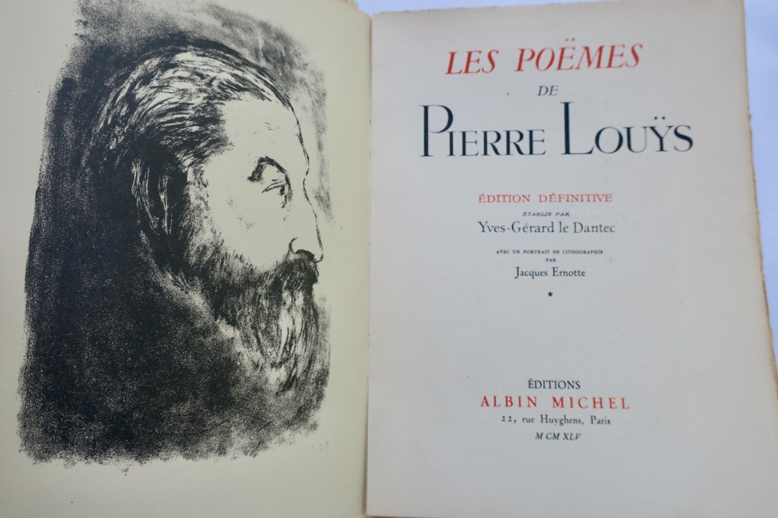 Pierre Louÿs Les poëmes de Pierre Louÿs 1887-1924 LE DANTEC - La Librairie Antique