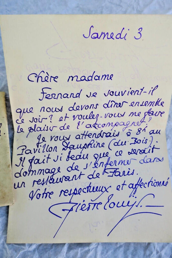 LOUŸS Autographed Letter, Signed
