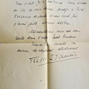 Pierre Lyautey belle lettre autographe manuscrite