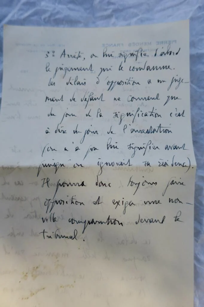 ピエール・メンデス=フランスの自筆署名書簡