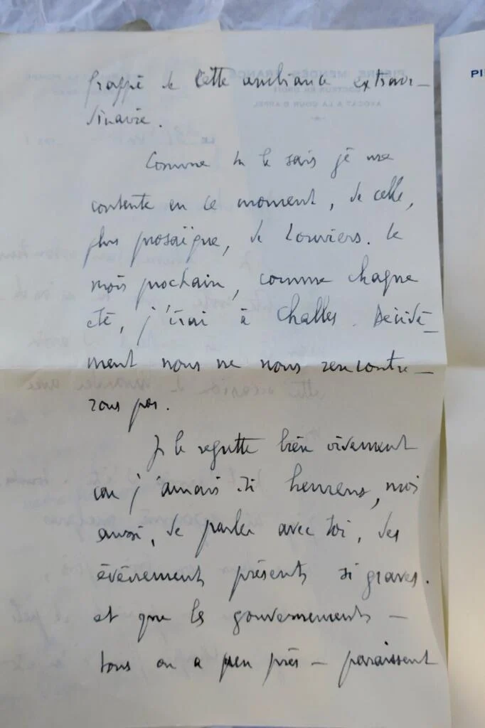 ピエール・メンデス=フランスの自筆署名書簡