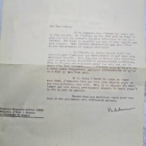 Two signed letters from a French statesman