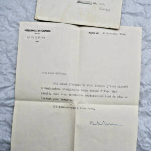 Pierre Mendès France 6 lettres signées
