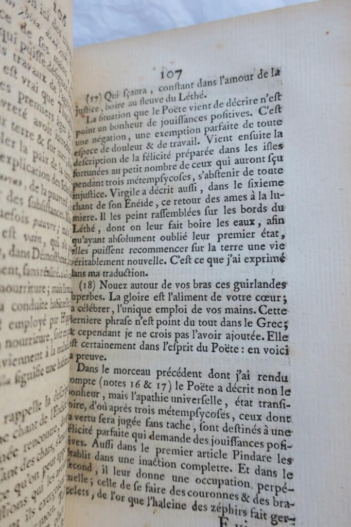 PINDARE Nouvelle traduction des quelques odes de Pindare 1776