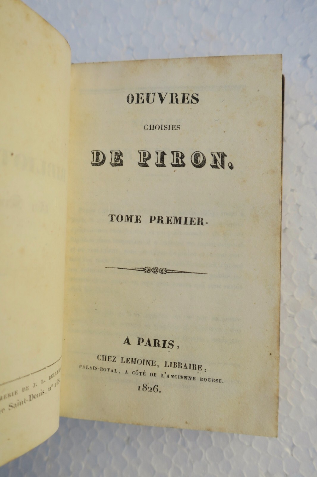 Ausgewählte Werke von Piron<span class="lla-card-orig-wrap"><span class="lla-card-orig">❦ Piron oeuvres choisies de Piron 1826 mini</span></span> - La Librairie Antique