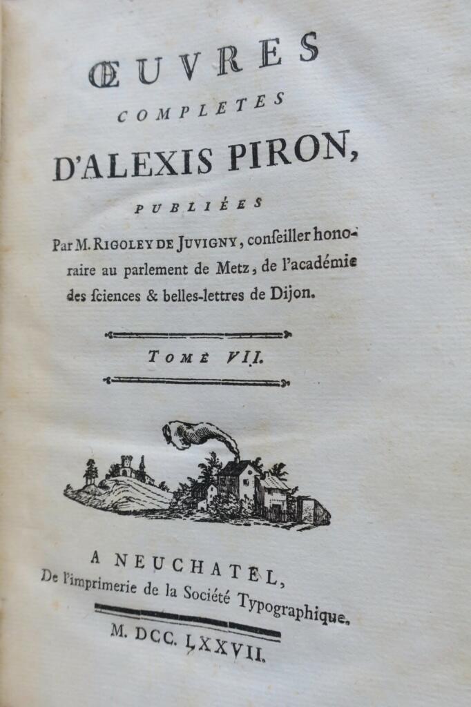 Gesamtwerke des Alexis Piron, Band VII