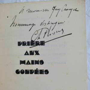 PLISNIER Prière aux mains coupées + déluge DEDICACES