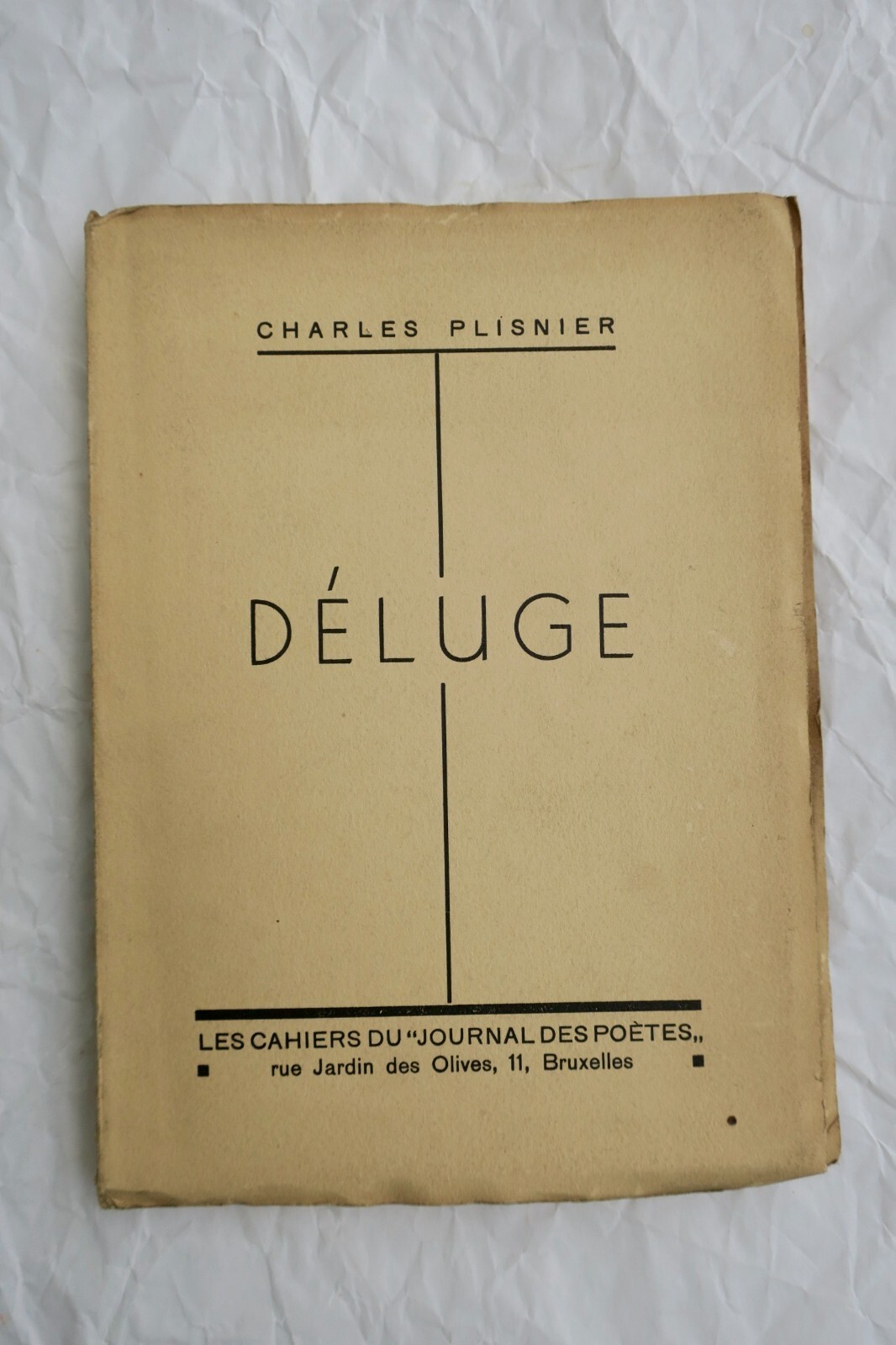 PLISNIER Prière aux mains coupées + déluge DEDICACES - La Librairie Antique