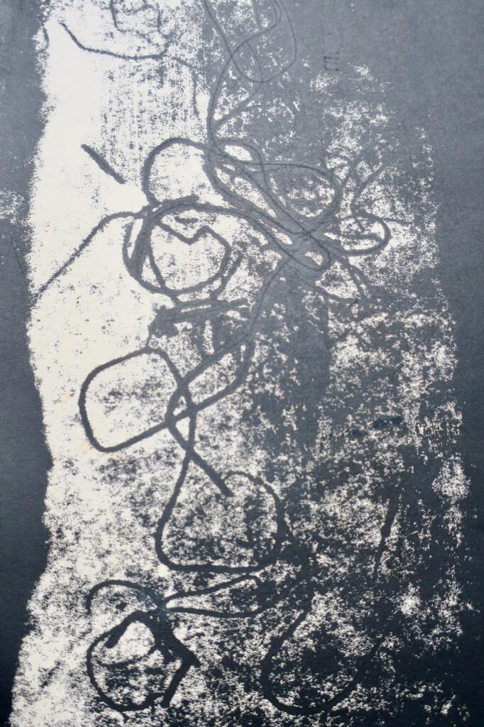 Schablonenbild auf schwerem Papier