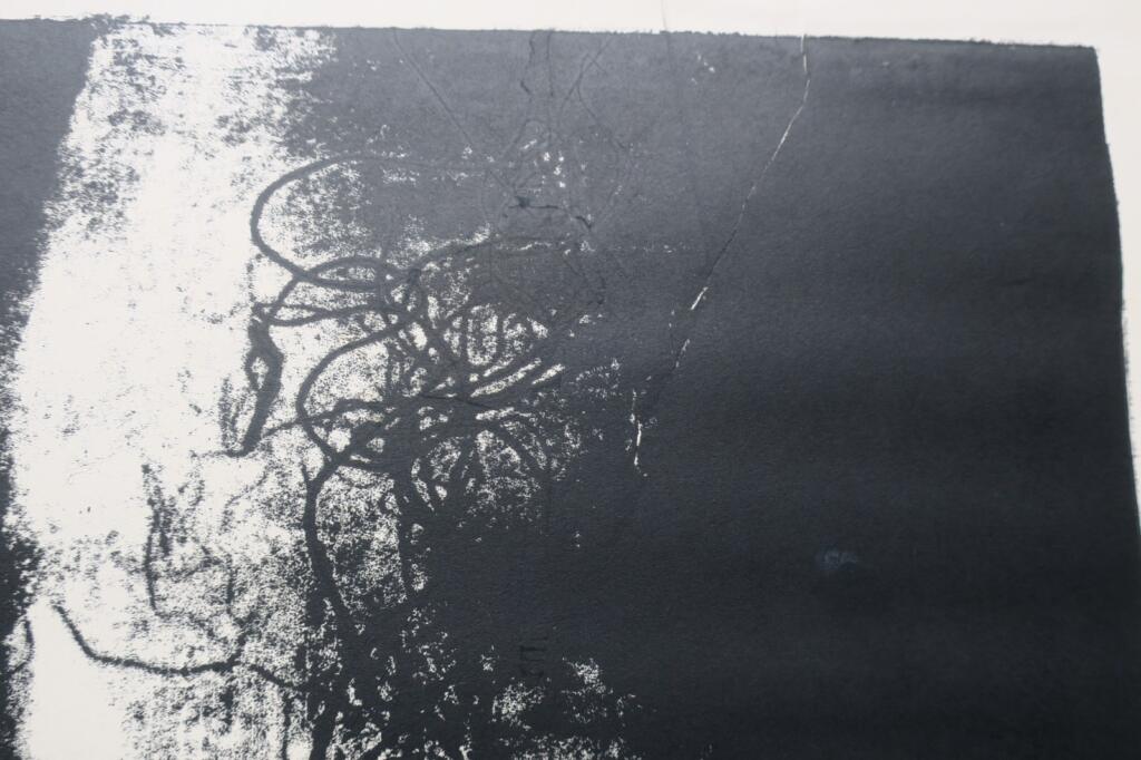 Schablonenbild auf schwerem Papier