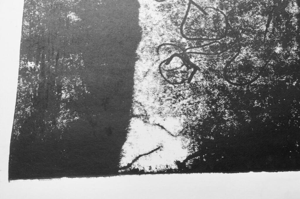 Schablonenbild auf schwerem Papier