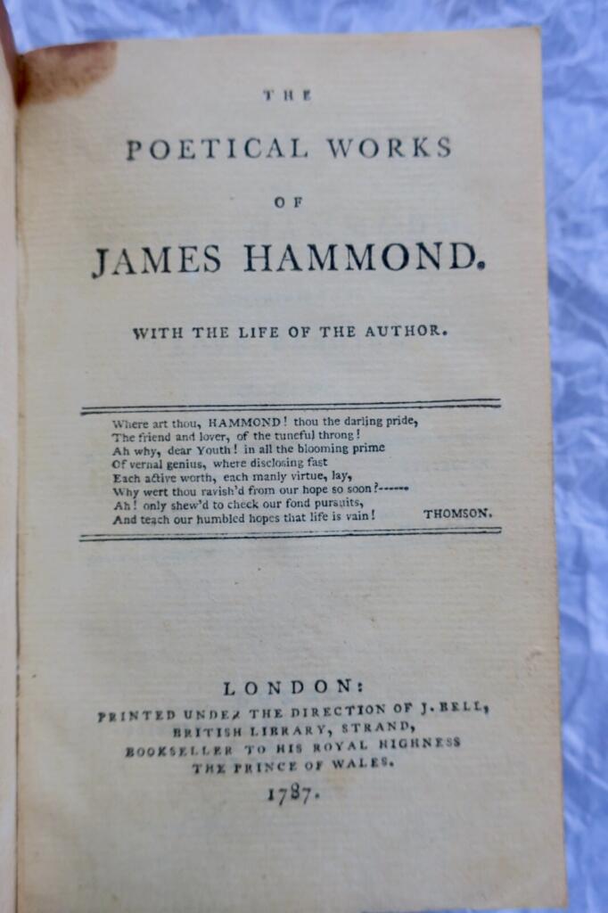 Three Georgian Poets: Lyttelton, Hammond, Collins