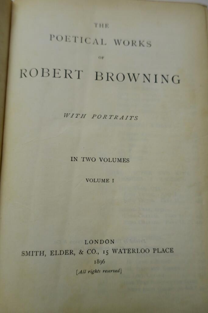 Collected works of Browning in fine leather