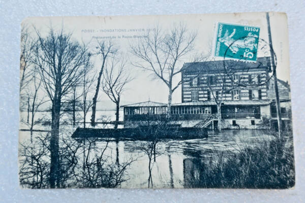 Poissy restaurant LA REINE BLANCHE inondation 1910