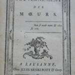 POLIER DE SAINT-GERMAIN Du Gouvernement, des Moeurs. 1784