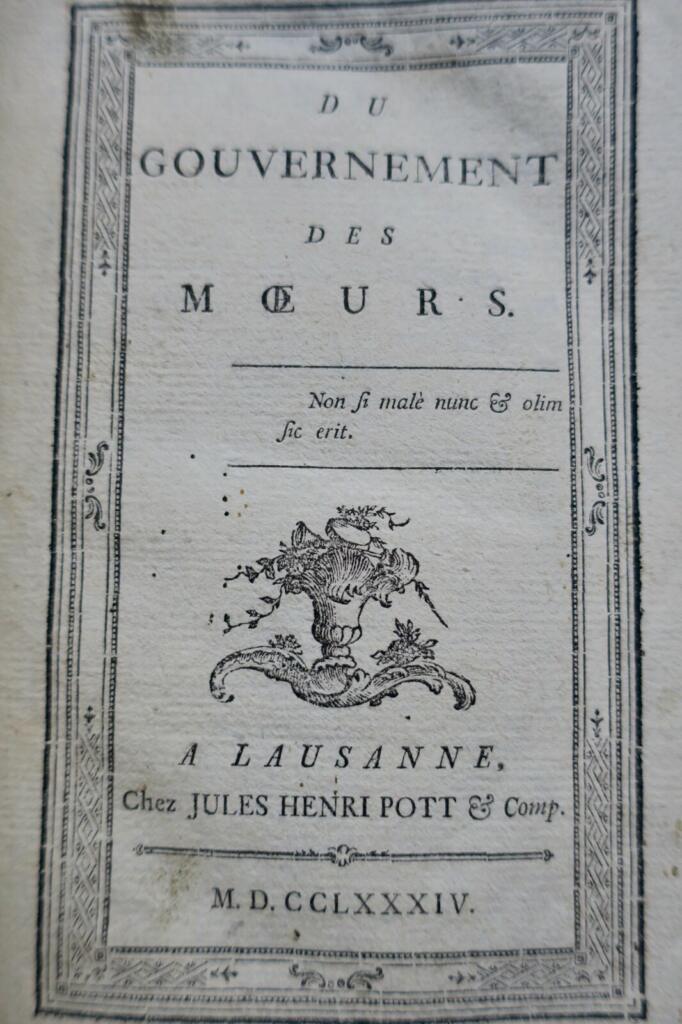 Enlightenment treatise on governance and morals