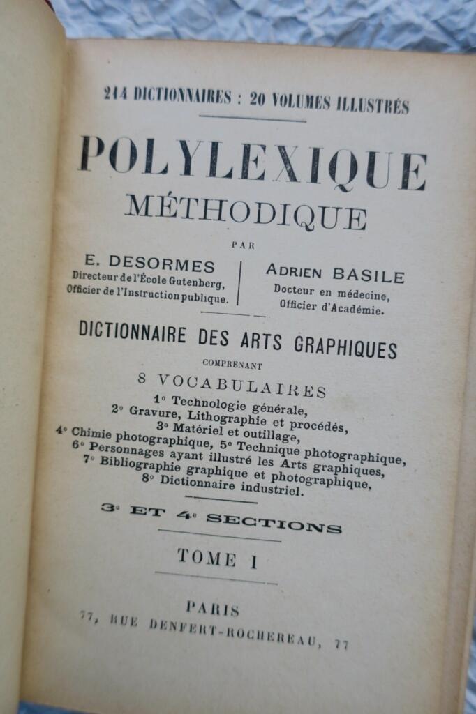 Methodical polyglot dictionary of graphic arts