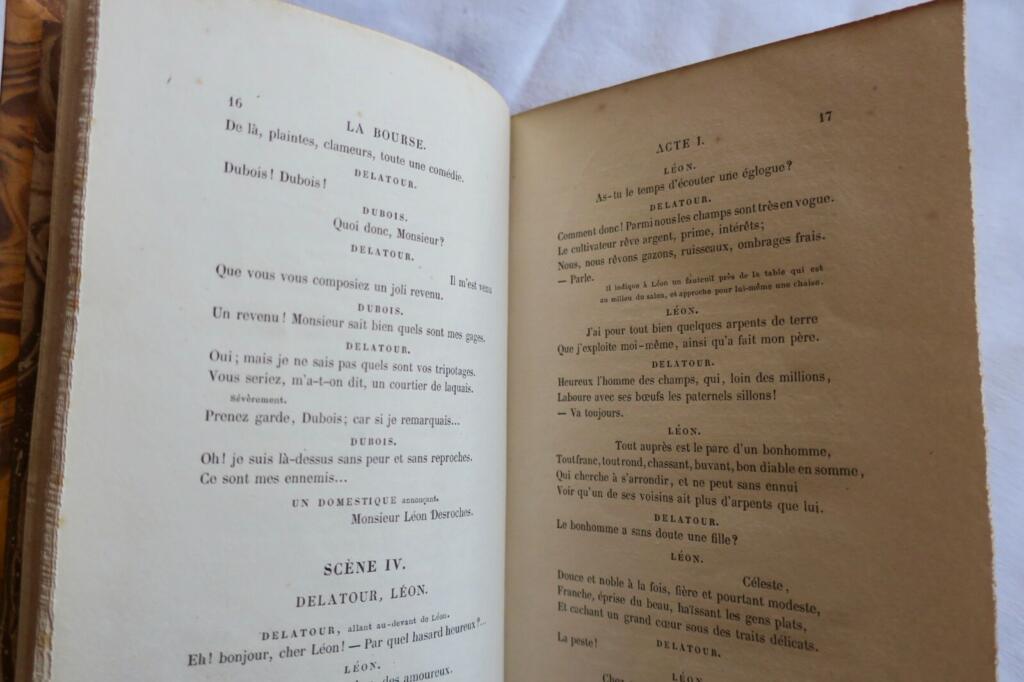 PONSARD La Bourse. Comédie en cinq actes en vers. 1856