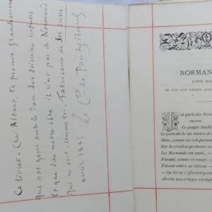 PONTGIBAUD Comte de Normandises ou le Décaméron normand 1884 dédicacé