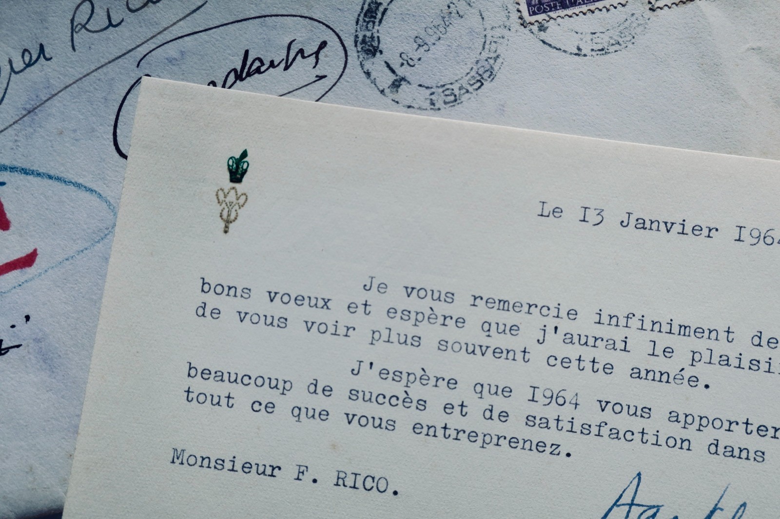 AGA KHAN Port Cervo Memoirs Cocteau + Letter