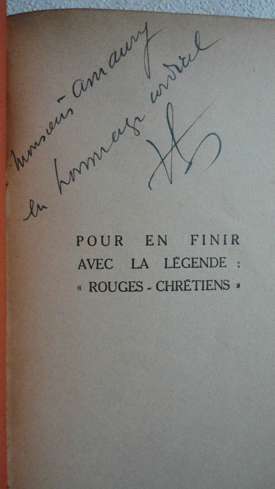 Pour finir la légende : Rouges-Chrétiens - Mémoire 1937 – Image 2