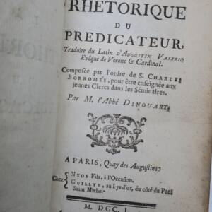 prédication RHETORIQUE DU PREDICATEUR 1750