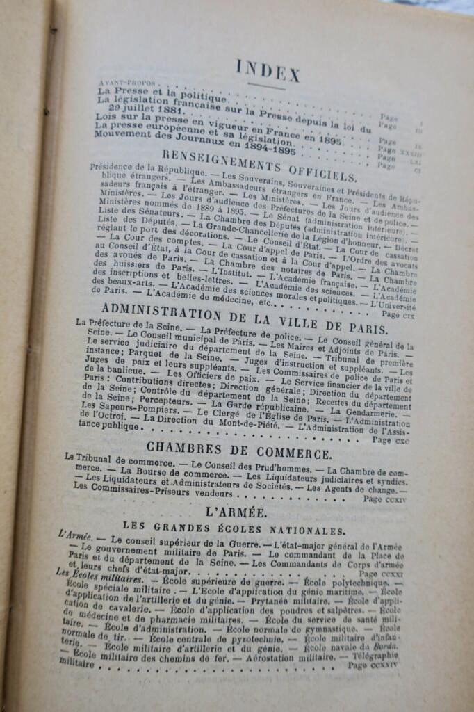 French Press Directory 1895