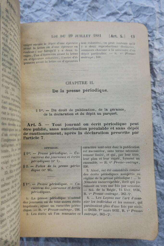 Press Law Code 1911