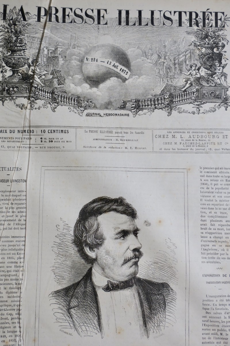 1872年から1874年の週刊イラスト新聞<span class="lla-card-orig-wrap"><span class="lla-card-orig">❦  Presse illustrée : journal hebdomadaire du 13 juillet 1872 au 4 avril 1874</span></span> - La Librairie Antique